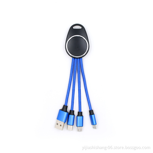Light up Logo 3 In 1 USB Charging Cable Promotional items With Logo